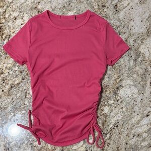 Women's Pink Ruched Top